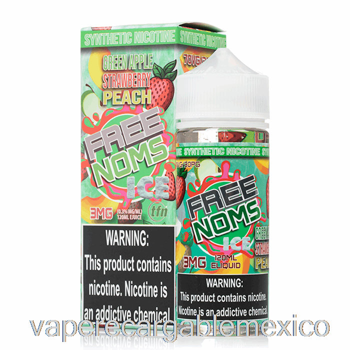 Vape Recargable Icy Tart Manzana Verde Fresa Melocotón - Nomenon - 120ml 6mg